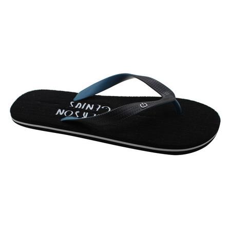 Printed flip flops black